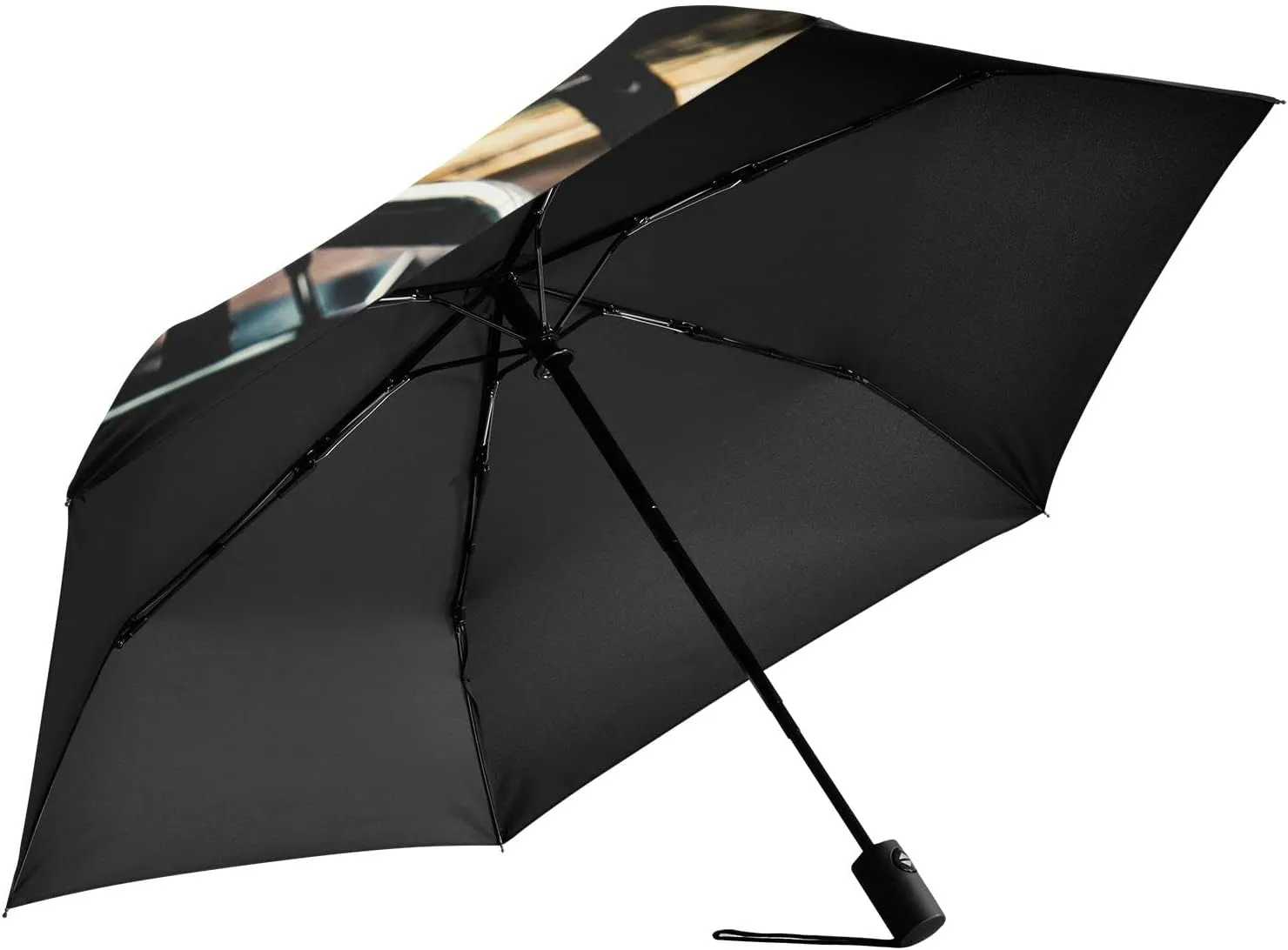 Poeticcity Automatic Folding Umbrella, Auto Open/Close Anti-UV 3 Folds Parasol, Compact Windproof Strong Umbrellas for Travel Sun & Rain