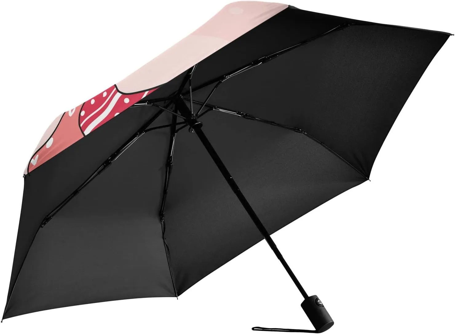 Poeticcity Automatic Folding Umbrella, Auto Open/Close Anti-UV 3 Folds Parasol, Compact Windproof Strong Umbrellas for Travel Sun & Rain