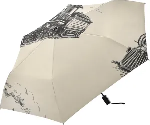 Poeticcity Automatic Folding Umbrella, Auto Open/Close Anti-UV 3 Folds Parasol, Compact Windproof Strong Umbrellas for Travel Sun & Rain