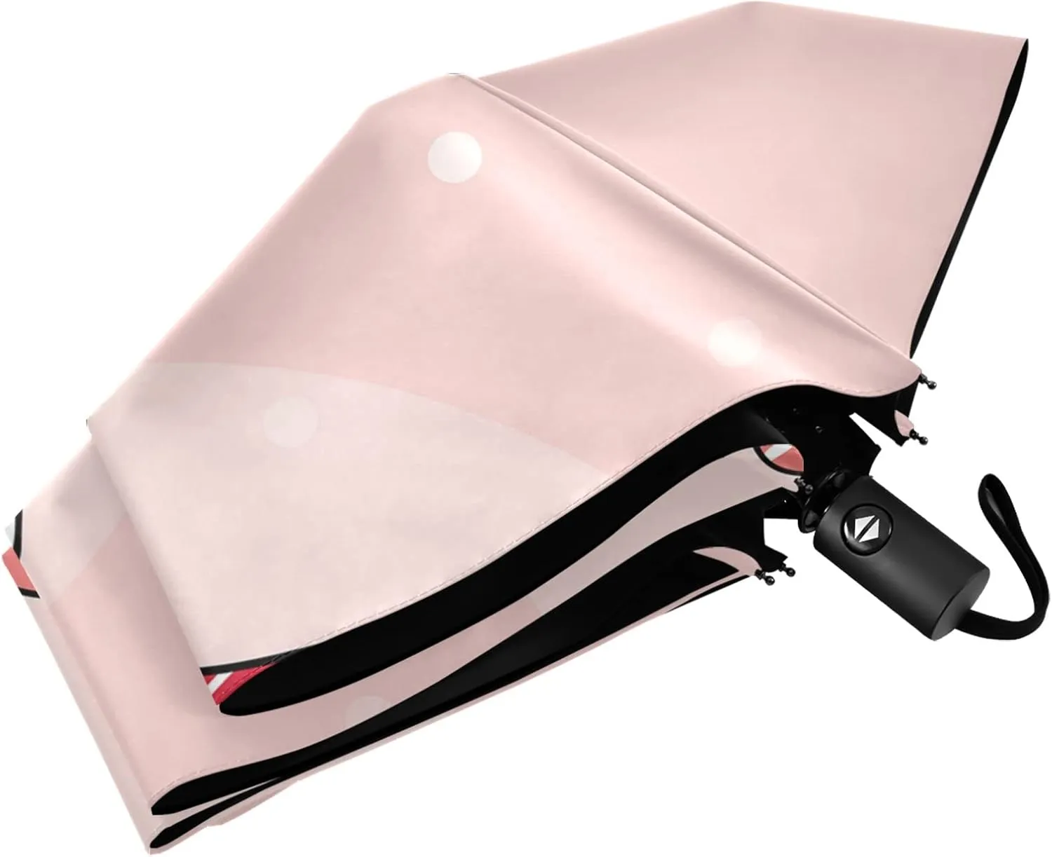 Poeticcity Automatic Folding Umbrella, Auto Open/Close Anti-UV 3 Folds Parasol, Compact Windproof Strong Umbrellas for Travel Sun & Rain