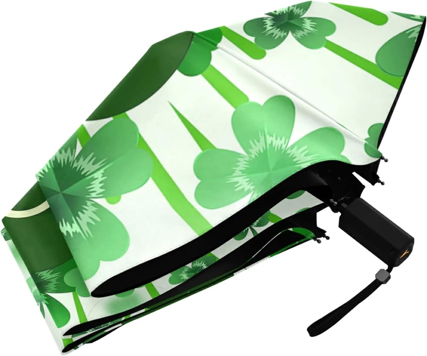 Poeticcity Folding Umbrella, Anti-UV 3 Folds Lightweight Parasol, Compact Windproof Strong Umbrellas for Car Travel Sun & Rain