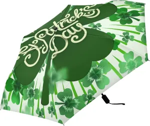 Poeticcity Folding Umbrella, Anti-UV 3 Folds Lightweight Parasol, Compact Windproof Strong Umbrellas for Car Travel Sun & Rain