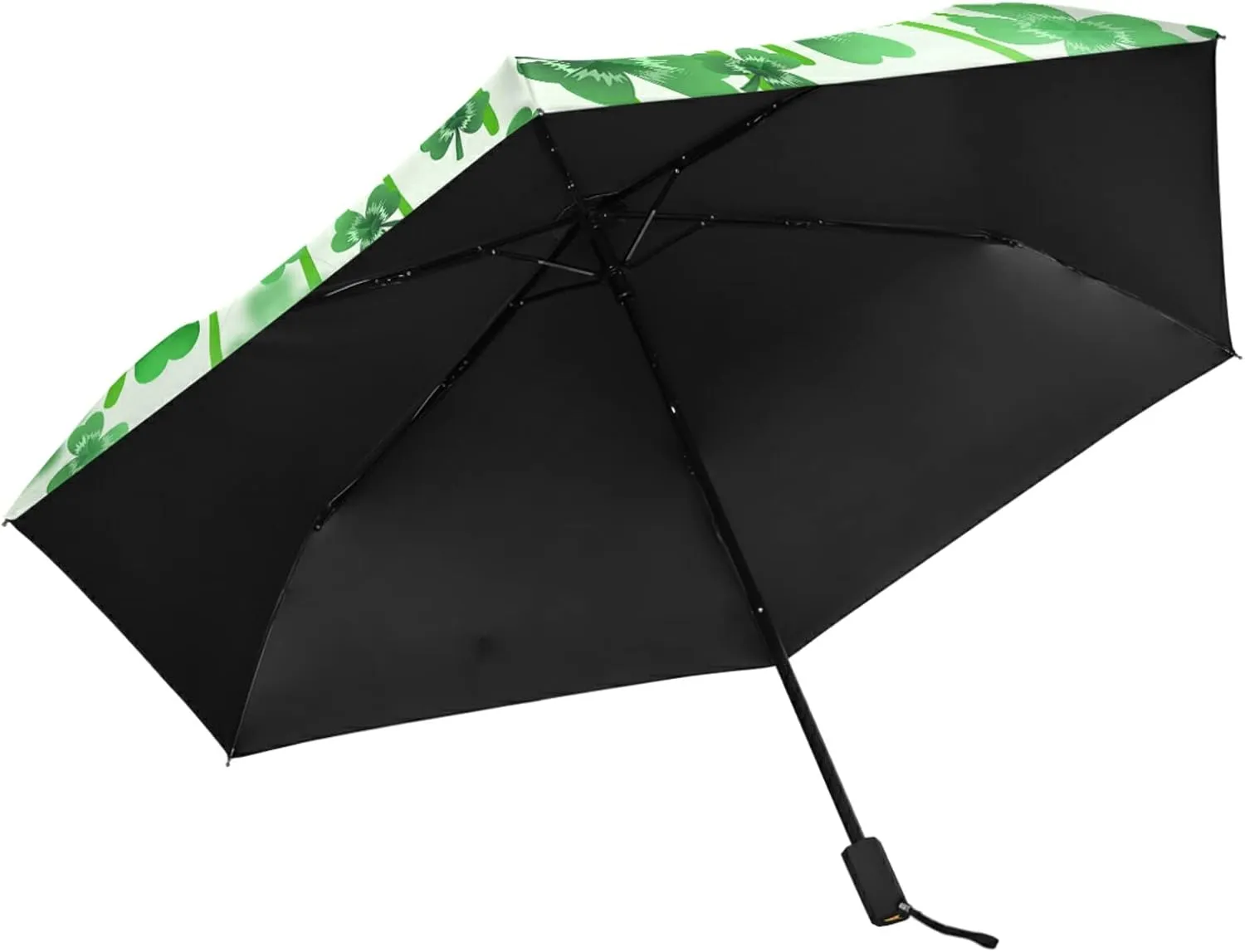 Poeticcity Folding Umbrella, Anti-UV 3 Folds Lightweight Parasol, Compact Windproof Strong Umbrellas for Car Travel Sun & Rain