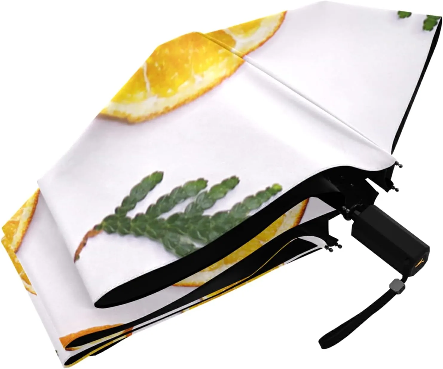 Poeticcity Folding Umbrella, Anti-UV 3 Folds Lightweight Parasol, Compact Windproof Strong Umbrellas for Car Travel Sun & Rain