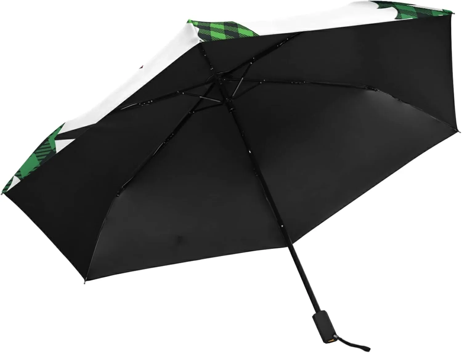Poeticcity Folding Umbrella, Anti-UV 3 Folds Lightweight Parasol, Compact Windproof Strong Umbrellas for Car Travel Sun & Rain