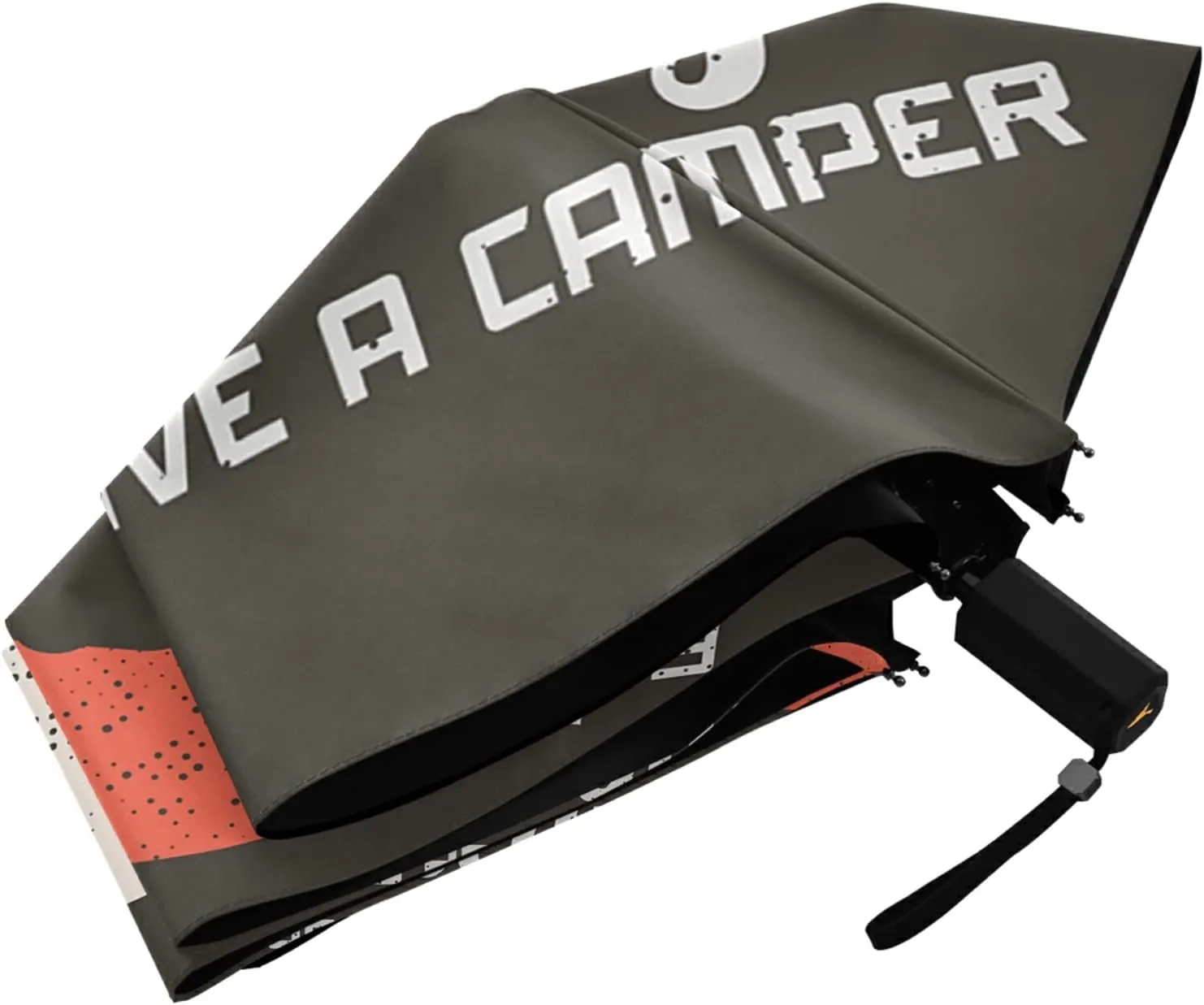 Poeticcity Folding Umbrella, Anti-UV 3 Folds Lightweight Parasol, Compact Windproof Strong Umbrellas for Car Travel Sun & Rain