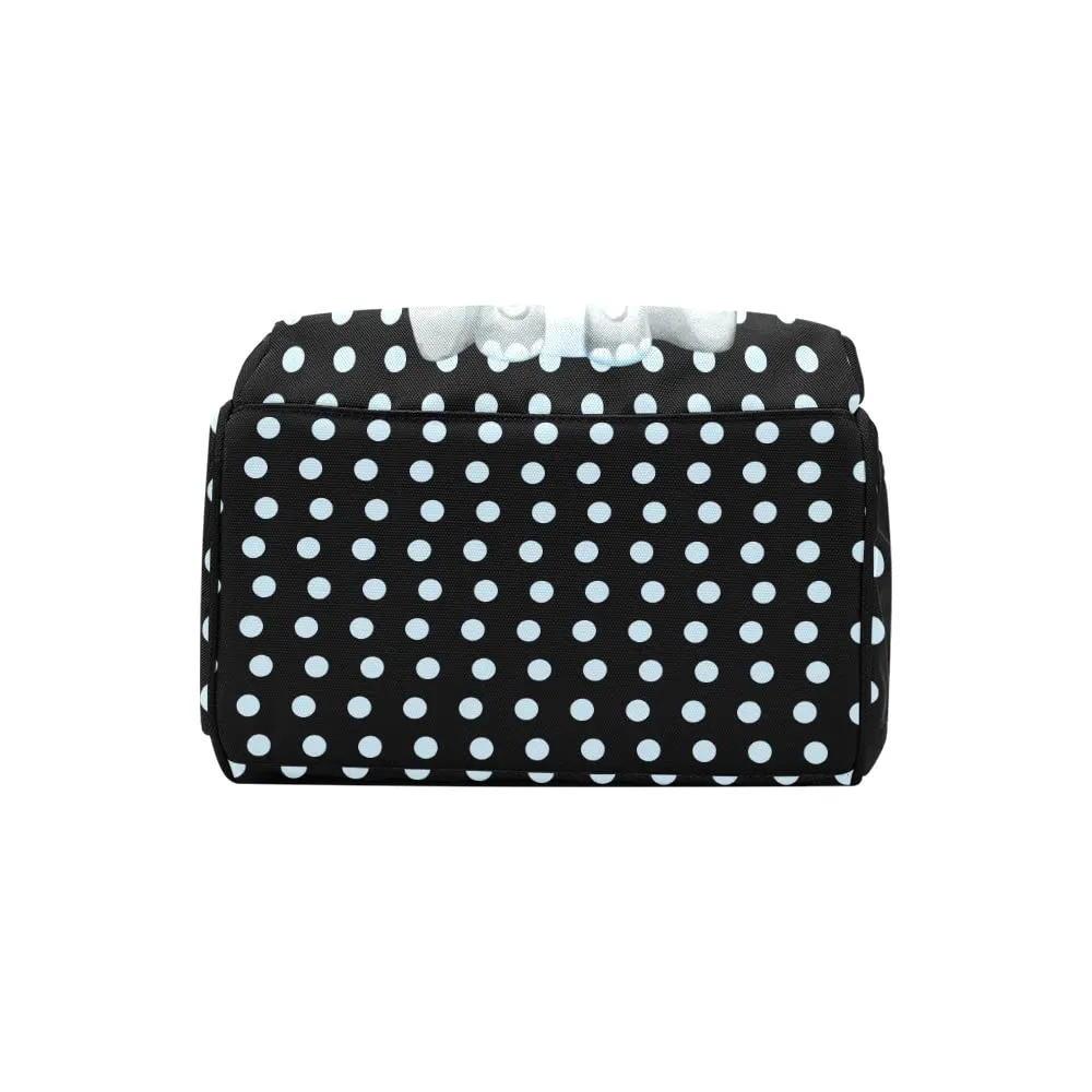 Polka Dot Elephant Black Blue Diaper Bags Backpack Personalized Baby Nursing Nappy Travel Tote Bag Gifts for Mom Girl