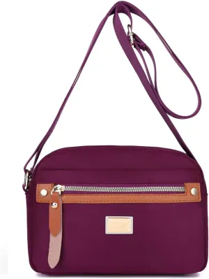 Popularate Nylon Crossbody Bag, Popularate Waterproof Nylon Crossbody Bag, Lightweight Multi-layer Shoulder Bags