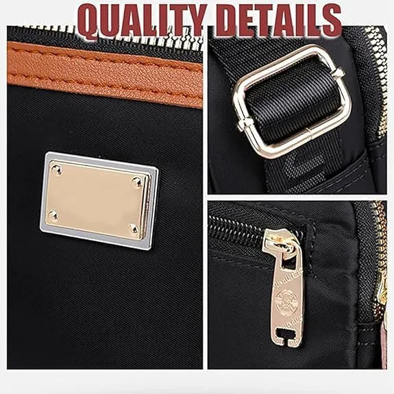 Popularate Nylon Crossbody Bag, Popularate Waterproof Nylon Crossbody Bag, with Zipper Shoulder Bags