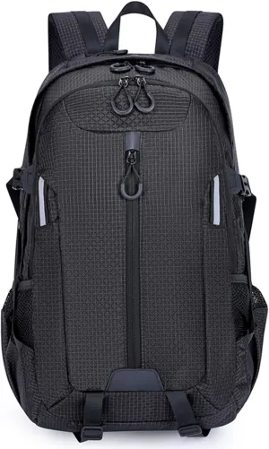 PORRASSO 40L Hiking Backpack Trekking Rucksack Waterproof Daypack Durable Backpack for Women Men Travel Climbing Outdoor Sports Black