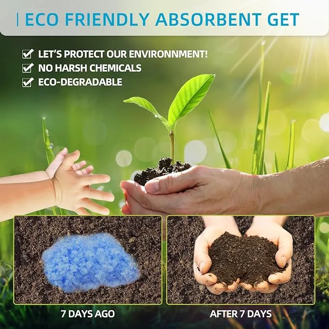 Portable Toilet Absorbent Gel Powder, 60 Pack Poo Gel for Camping Toilet Solid Waste and Urine, Eco Gel for Outdoor Recreation Hiking Fast-Acting Gel Deodorizing Treatment