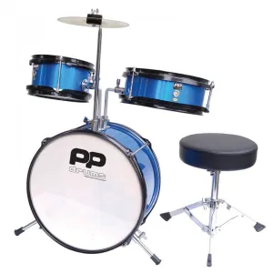 PP DRUMS JUNIOR 3 PIECE DRUM KIT - METALLIC BLUE