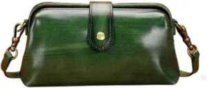 Premium Leather Retro Handmade Bag, Ladies Vintage Leather Purse Shoulder Purses Messenger Bag Doctor Bag