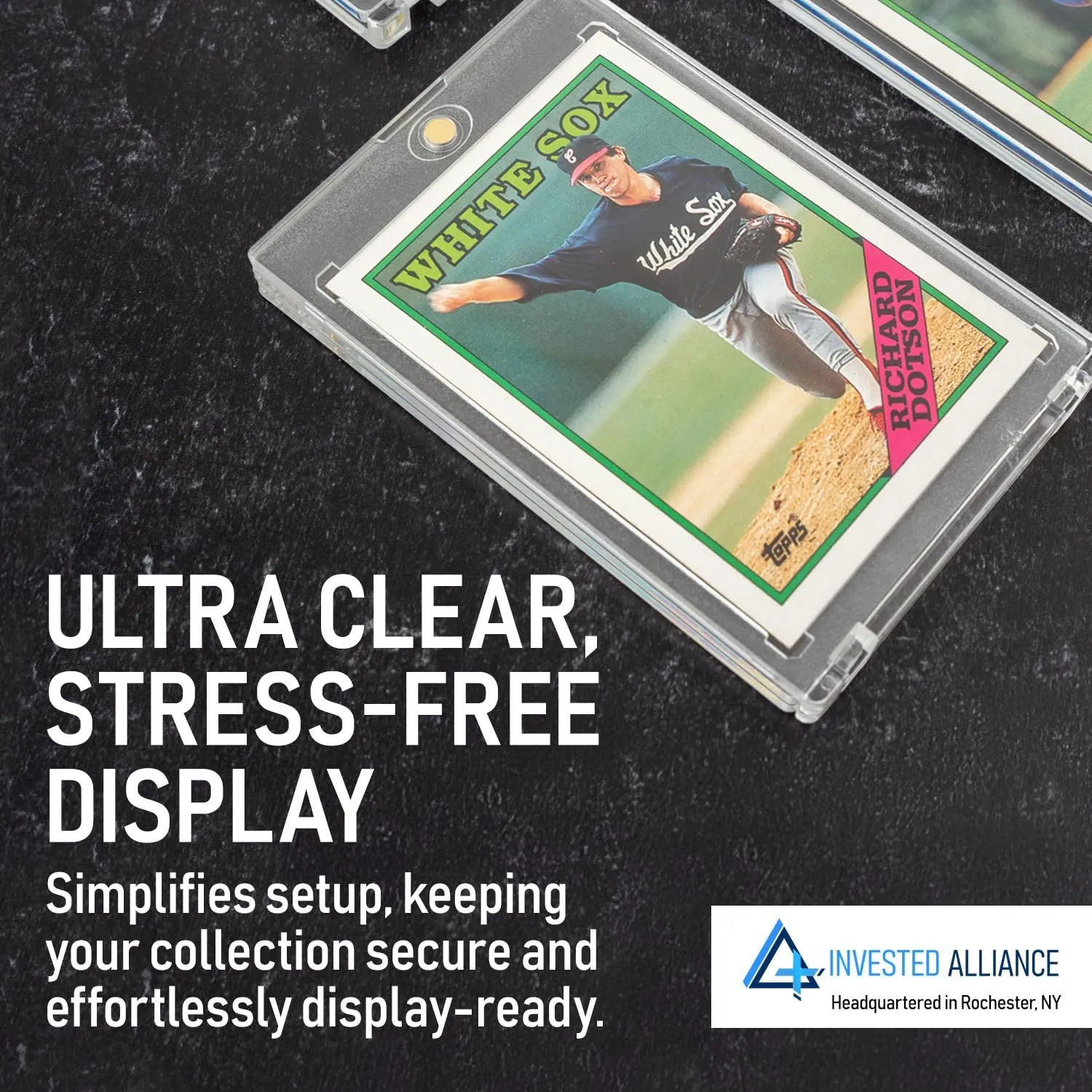 Premium Magnetic Card Holder (25 Pack) | 130PT Magnetic Card Holders for Trading Cards. Pro UV Card Protectors with Ultra Clear Design, One Touch Magnet Case for Trading and MTG Cards.