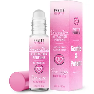 Pretty Privates Pheromones Perfume for Women with 10mL Roll-On Oil, Long-Lasting Scent, Enhanced Elegance, Alluring Fragrance Made in USA – Women's Body Oil, Feromonas Perfume Women