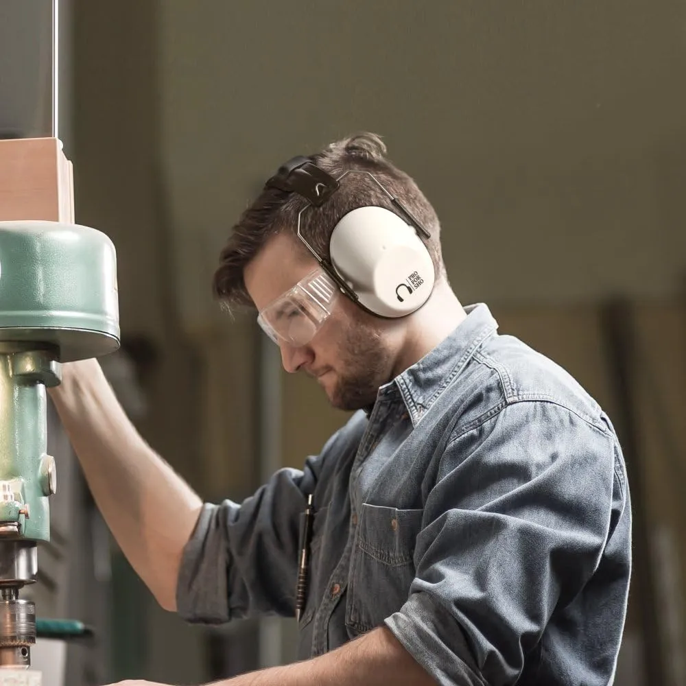 Pro For Sho 34dB NRR Hearing Protection Ear Muffs - Highest NRR in Compact Design, Ear Protection for Shooting, Mowing, Work