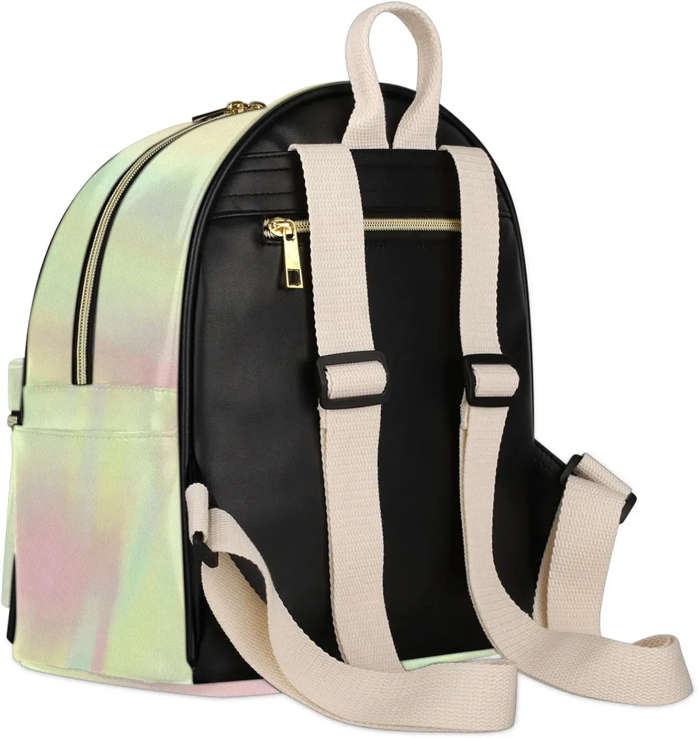 PU Leather Backpack Purse for Women, Fashion Ladies Womens Mini Back Pack Personalized Travel Shoulder Bags Daypack Purse Shoulder Bag with Name Bags,Gradient Yellow