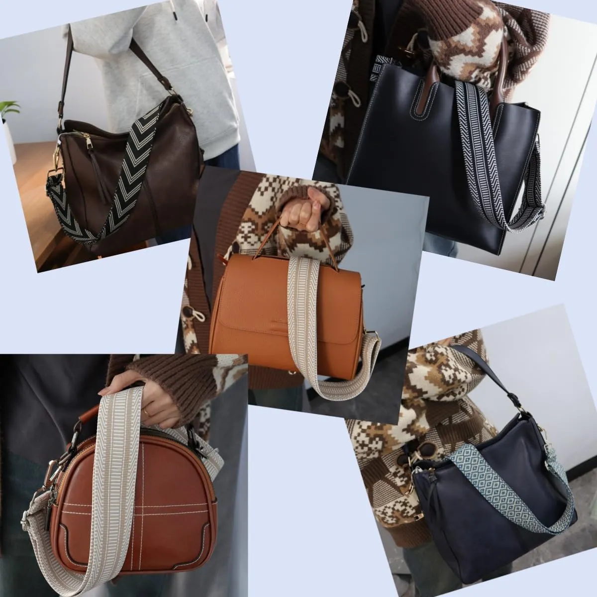 Purse Straps Replacement Wide Shoulder Strap for Bags Adjustable Bag Strap