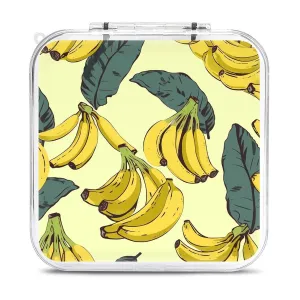 QMNBTES Banana Print Switch Game Case Switch Game Holder Cartridge Case Storage 12 Games & 2 Micro Sd Card Slots, Travel Carry Cases, Portable Games Card Storage, Hard Shell, Buckle Closure