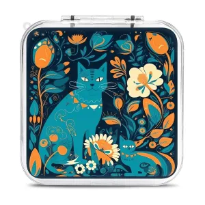 QMNBTES Cat in The Wild Switch Game Case Switch Game Holder Cartridge Case Storage 12 Games & 2 Micro Sd Card Slots, Travel Carry Cases, Portable Games Card Storage, Hard Shell, Buckle Closure