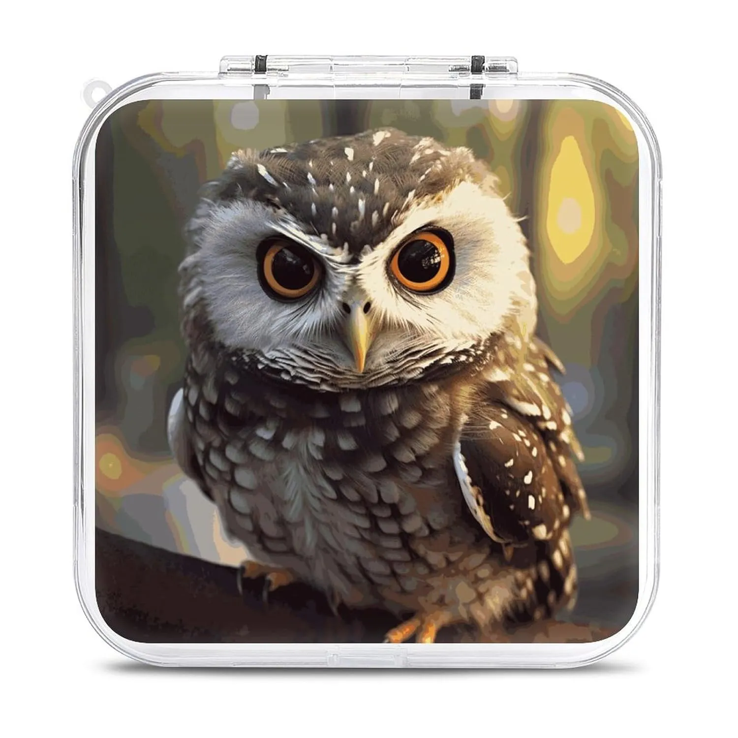 QMNBTES Cute Owl Switch Game Case Switch Game Holder Cartridge Case Storage 12 Games & 2 Micro Sd Card Slots, Travel Carry Cases, Portable Games Card Storage, Hard Shell, Buckle Closure