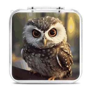QMNBTES Cute Owl Switch Game Case Switch Game Holder Cartridge Case Storage 12 Games & 2 Micro Sd Card Slots, Travel Carry Cases, Portable Games Card Storage, Hard Shell, Buckle Closure