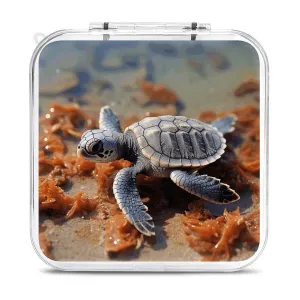 QMNBTES Cute Sea Turtle Switch Game Case Switch Game Holder Cartridge Case Storage 12 Games & 2 Micro Sd Card Slots, Travel Carry Cases, Portable Games Card Storage, Hard Shell, Buckle Closure
