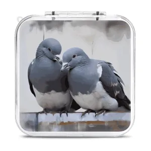 QMNBTES Doves Switch Game Case Switch Game Holder Cartridge Case Storage 12 Games & 2 Micro Sd Card Slots, Travel Carry Cases, Portable Games Card Storage, Hard Shell, Buckle Closure