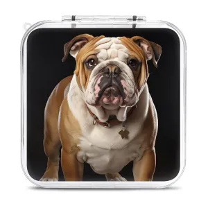 QMNBTES English Bulldog Switch Game Case Switch Game Holder Cartridge Case Storage 12 Games & 2 Micro Sd Card Slots, Travel Carry Cases, Portable Games Card Storage, Hard Shell, Buckle Closure
