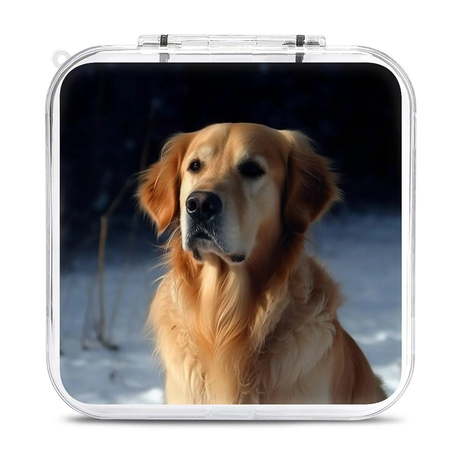 QMNBTES Golden Retriever Switch Game Case Switch Game Holder Cartridge Case Storage 12 Games & 2 Micro Sd Card Slots, Travel Carry Cases, Portable Games Card Storage, Hard Shell, Buckle Closure