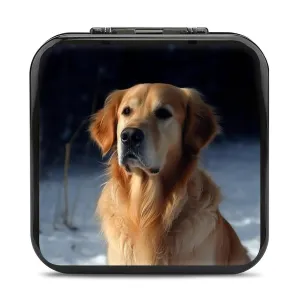QMNBTES Golden Retriever Switch Game Case Switch Game Holder Cartridge Case Storage 24 Games & 2 Micro Sd Card Slots, Travel Carry Cases, Portable Games Card Storage, Hard Shell, Buckle Closure