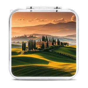 QMNBTES Italy Tuscan Switch Game Case Switch Game Holder Cartridge Case Storage 12 Games & 2 Micro Sd Card Slots, Travel Carry Cases, Portable Games Card Storage, Hard Shell, Buckle Closure