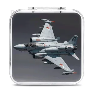QMNBTES Jet Fighter Switch Game Case Switch Game Holder Cartridge Case Storage 12 Games & 2 Micro Sd Card Slots, Travel Carry Cases, Portable Games Card Storage, Hard Shell, Buckle Closure