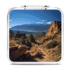 QMNBTES Pikes Peak Colorado Switch Game Case Switch Game Holder Cartridge Case Storage 12 Games & 2 Micro Sd Card Slots, Travel Carry Cases, Portable Games Card Storage, Hard Shell, Buckle Closure