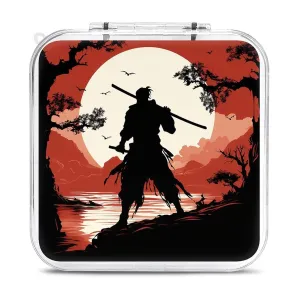 QMNBTES Samurai Switch Game Case Switch Game Holder Cartridge Case Storage 12 Games & 2 Micro Sd Card Slots, Travel Carry Cases, Portable Games Card Storage, Hard Shell, Buckle Closure