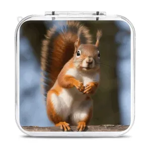 QMNBTES Squirrel Funny Animal Switch Game Case Switch Game Holder Cartridge Case Storage 12 Games & 2 Micro Sd Card Slots, Travel Carry Cases, Portable Games Card Storage, Hard Shell, Buckle Closure
