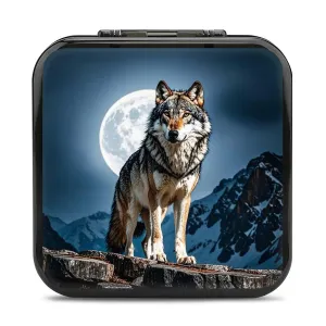 QMNBTES Timberwolves Switch Game Case Switch Game Holder Cartridge Case Storage 24 Games & 2 Micro Sd Card Slots, Travel Carry Cases, Portable Games Card Storage, Hard Shell, Buckle Closure