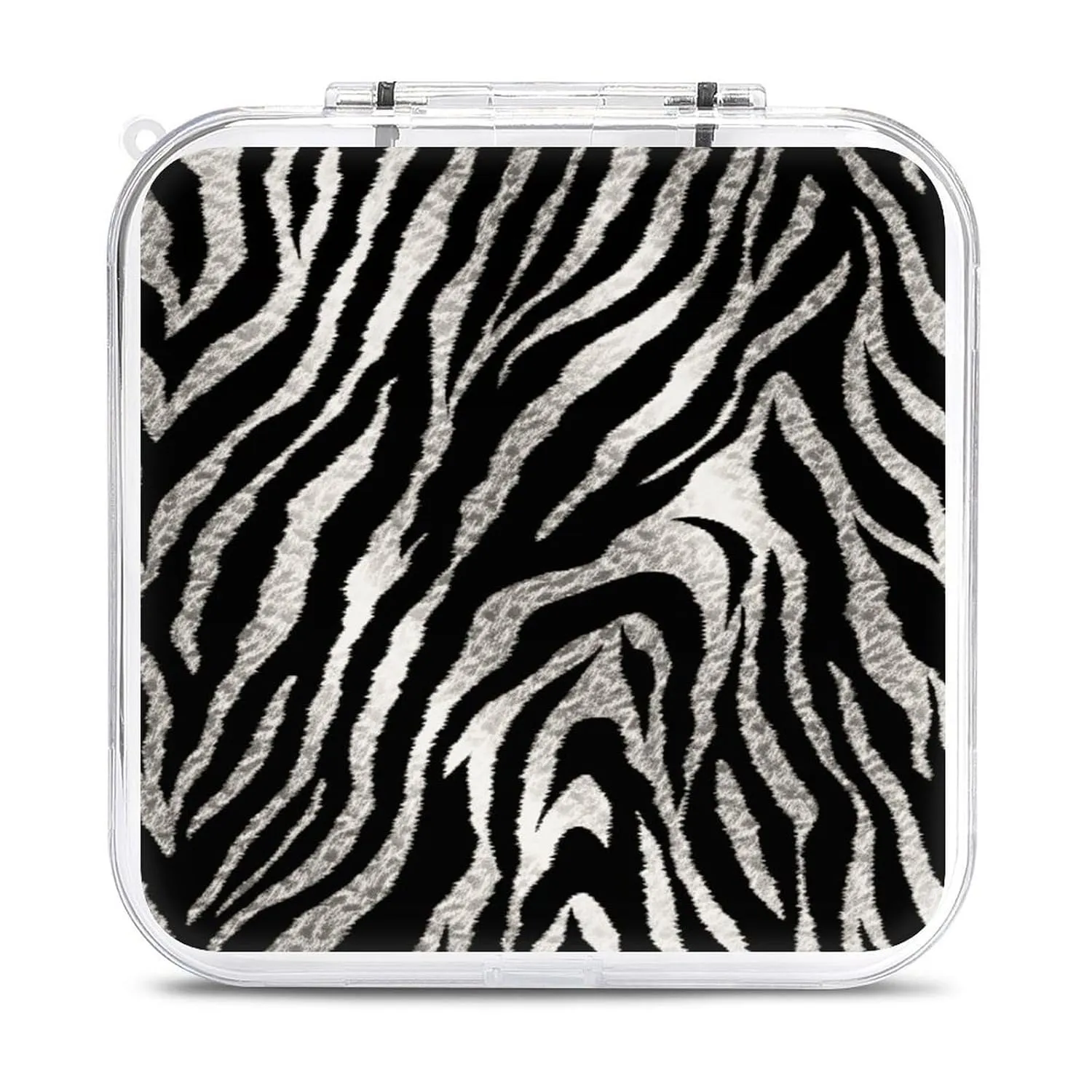QMNBTES Zebra Print Switch Game Case Switch Game Holder Cartridge Case Storage 12 Games & 2 Micro Sd Card Slots, Travel Carry Cases, Portable Games Card Storage, Hard Shell, Buckle Closure