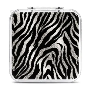 QMNBTES Zebra Print Switch Game Case Switch Game Holder Cartridge Case Storage 12 Games & 2 Micro Sd Card Slots, Travel Carry Cases, Portable Games Card Storage, Hard Shell, Buckle Closure