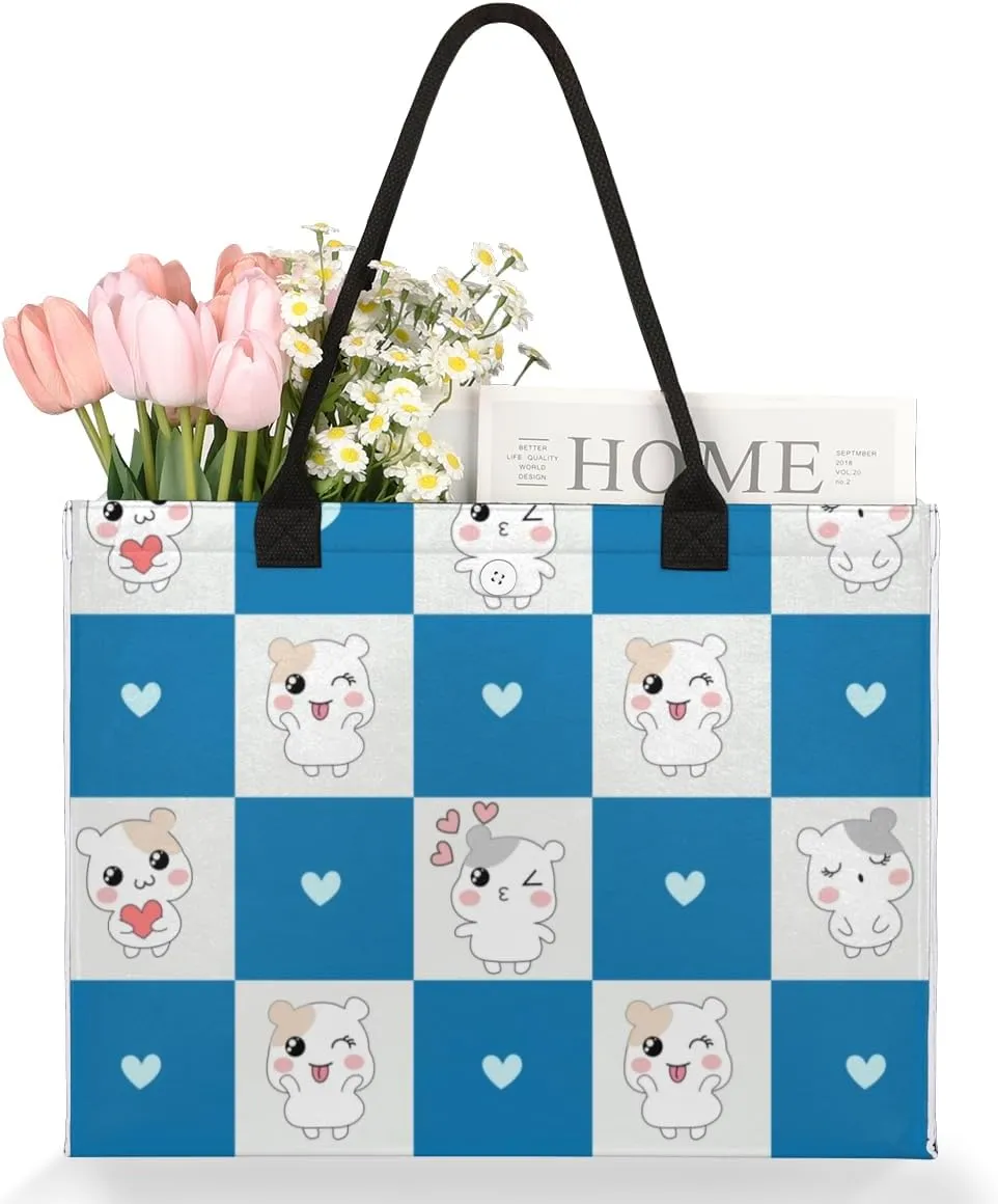 QsirBC Abstract Art Tote Bag for Women Shoulder Bags with Pockets Handbags Purses Large Totes