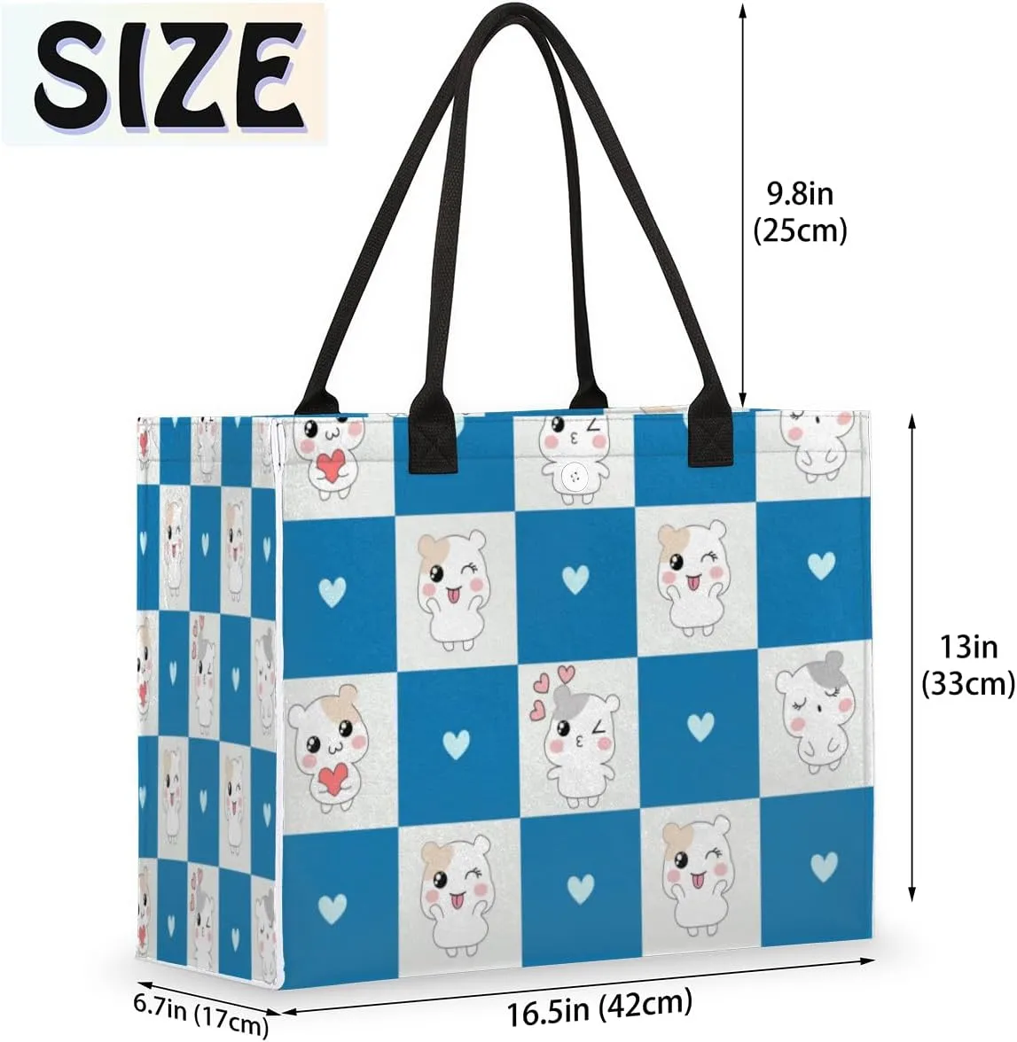 QsirBC Abstract Art Tote Bag for Women Shoulder Bags with Pockets Handbags Purses Large Totes