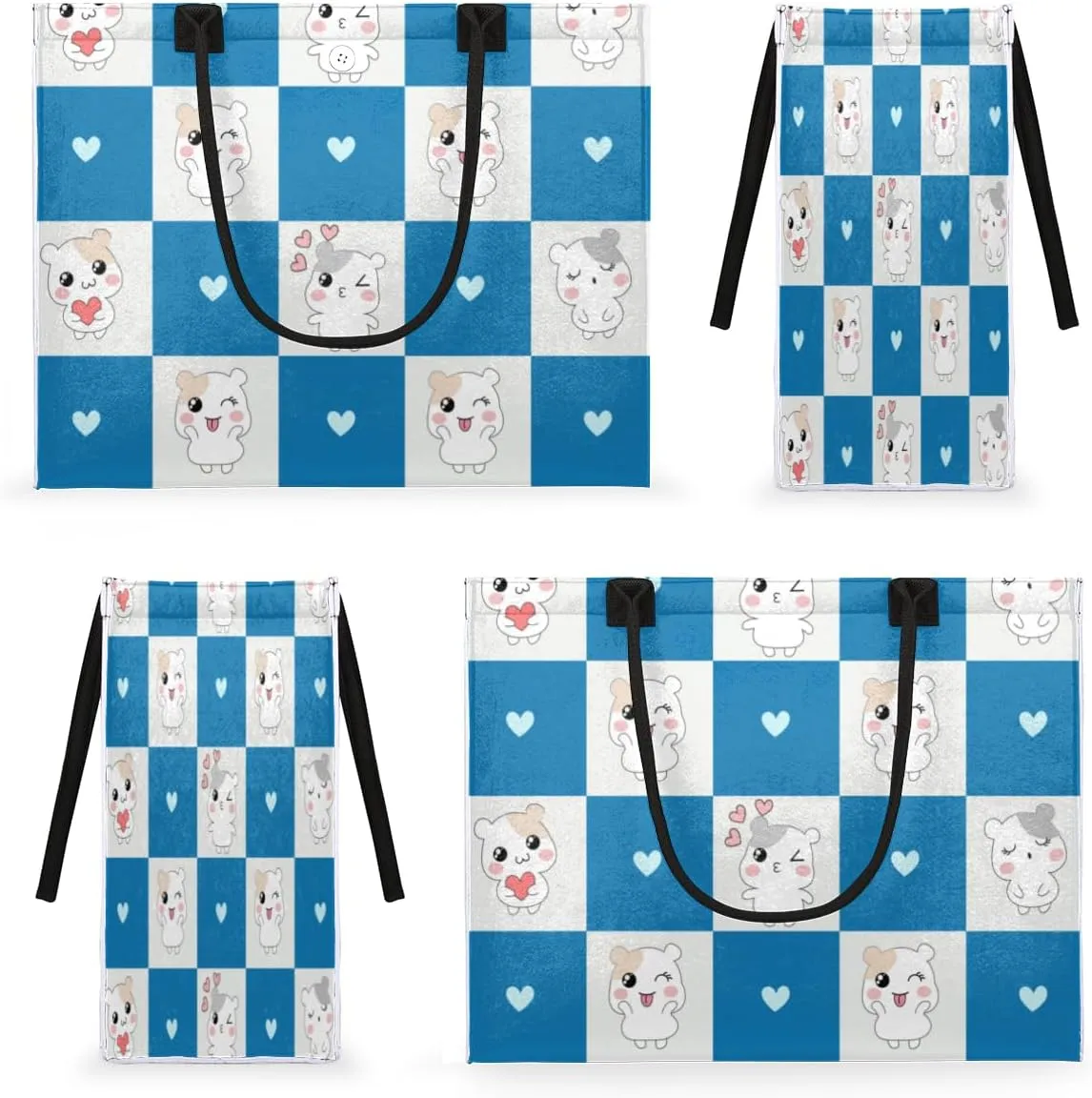 QsirBC Abstract Art Tote Bag for Women Shoulder Bags with Pockets Handbags Purses Large Totes