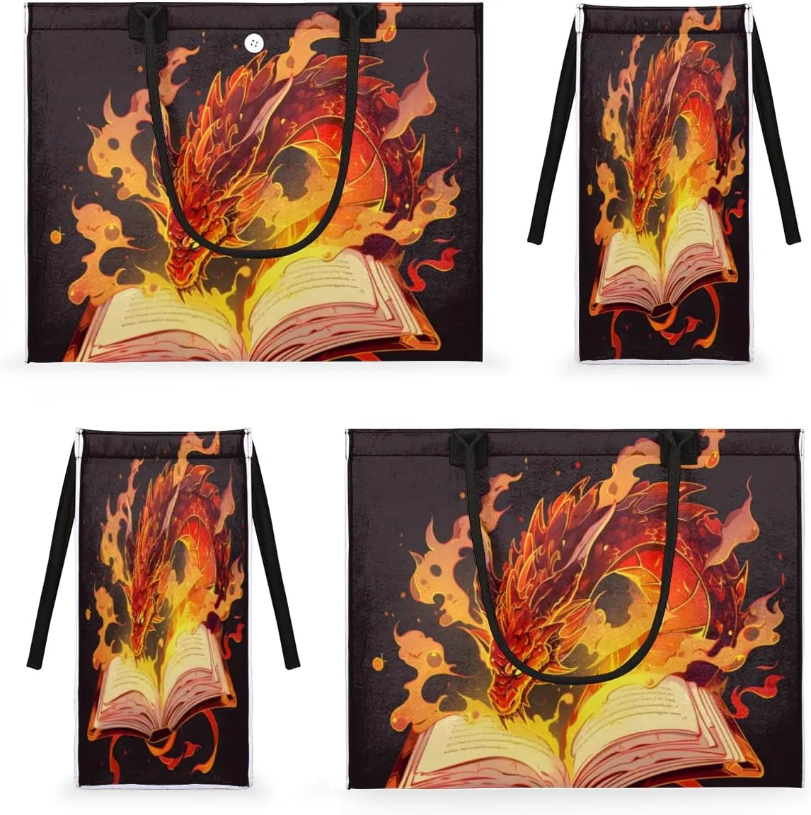 QsirBC Abstract Design Decor Tote Bag for Women Shoulder Bags with Pockets Handbags Purses Large Totes