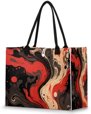 QsirBC Abstract Interesting Decor Tote Bag for Women Shoulder Bags with Pockets Handbags Purses Large Totes