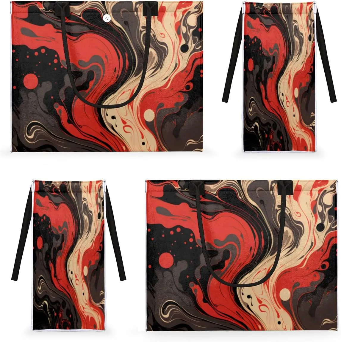 QsirBC Abstract Interesting Decor Tote Bag for Women Shoulder Bags with Pockets Handbags Purses Large Totes