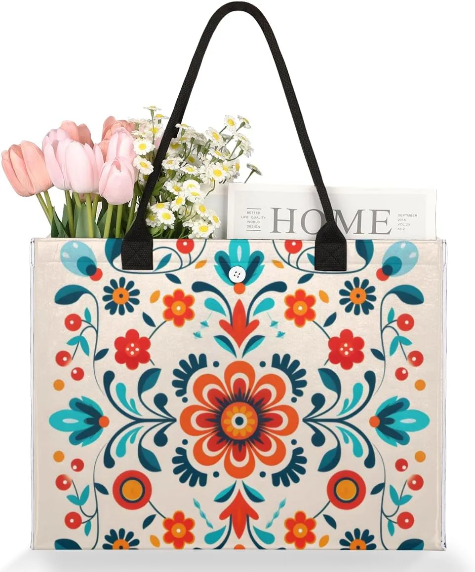 QsirBC Abstracted Art Design Tote Bag for Women Shoulder Bags with Pockets Handbags Purses Large Totes