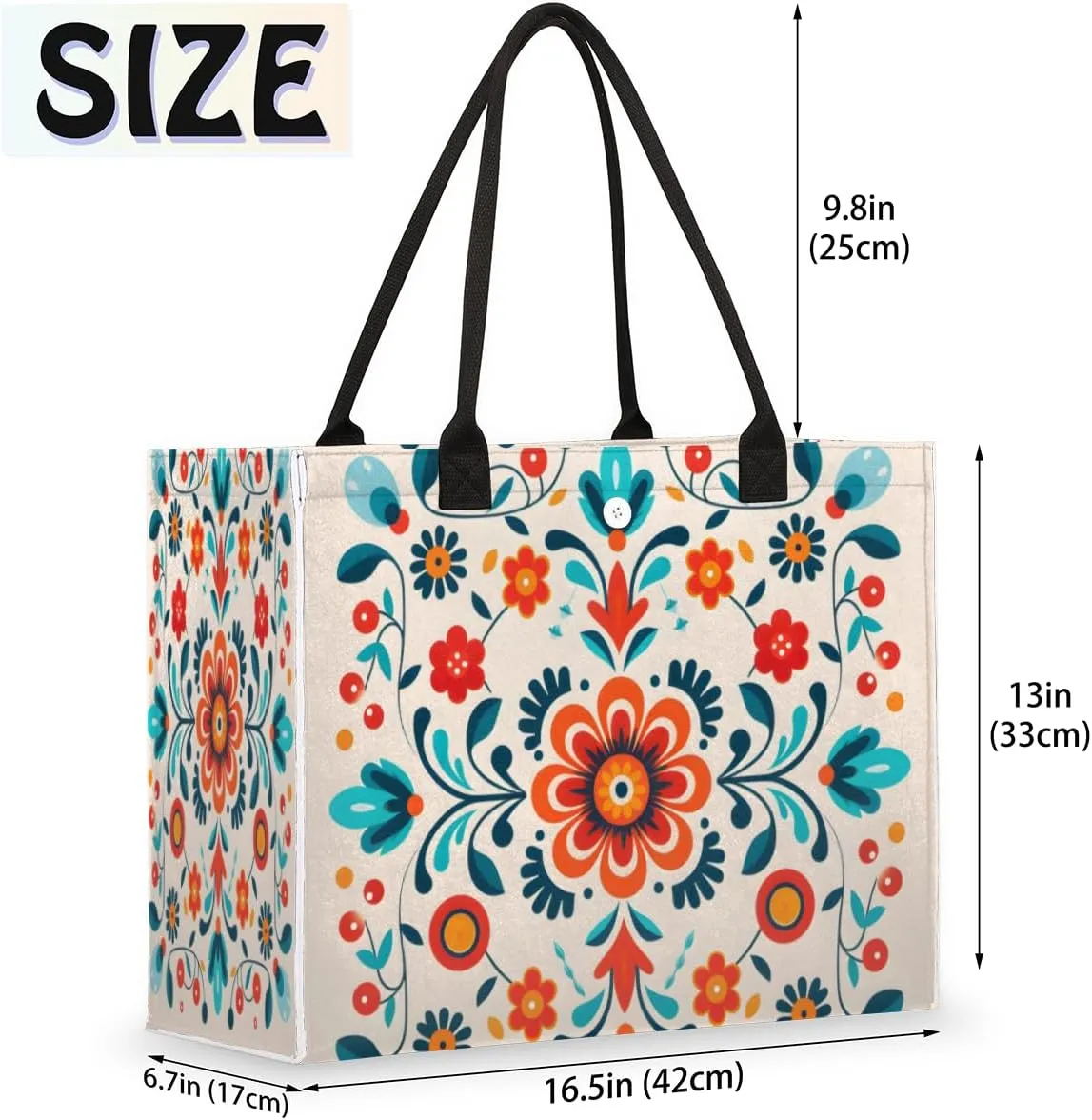 QsirBC Abstracted Art Design Tote Bag for Women Shoulder Bags with Pockets Handbags Purses Large Totes