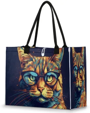 QsirBC Abstractions Theme Decor Tote Bag for Women Shoulder Bags with Pockets Handbags Purses Large Totes