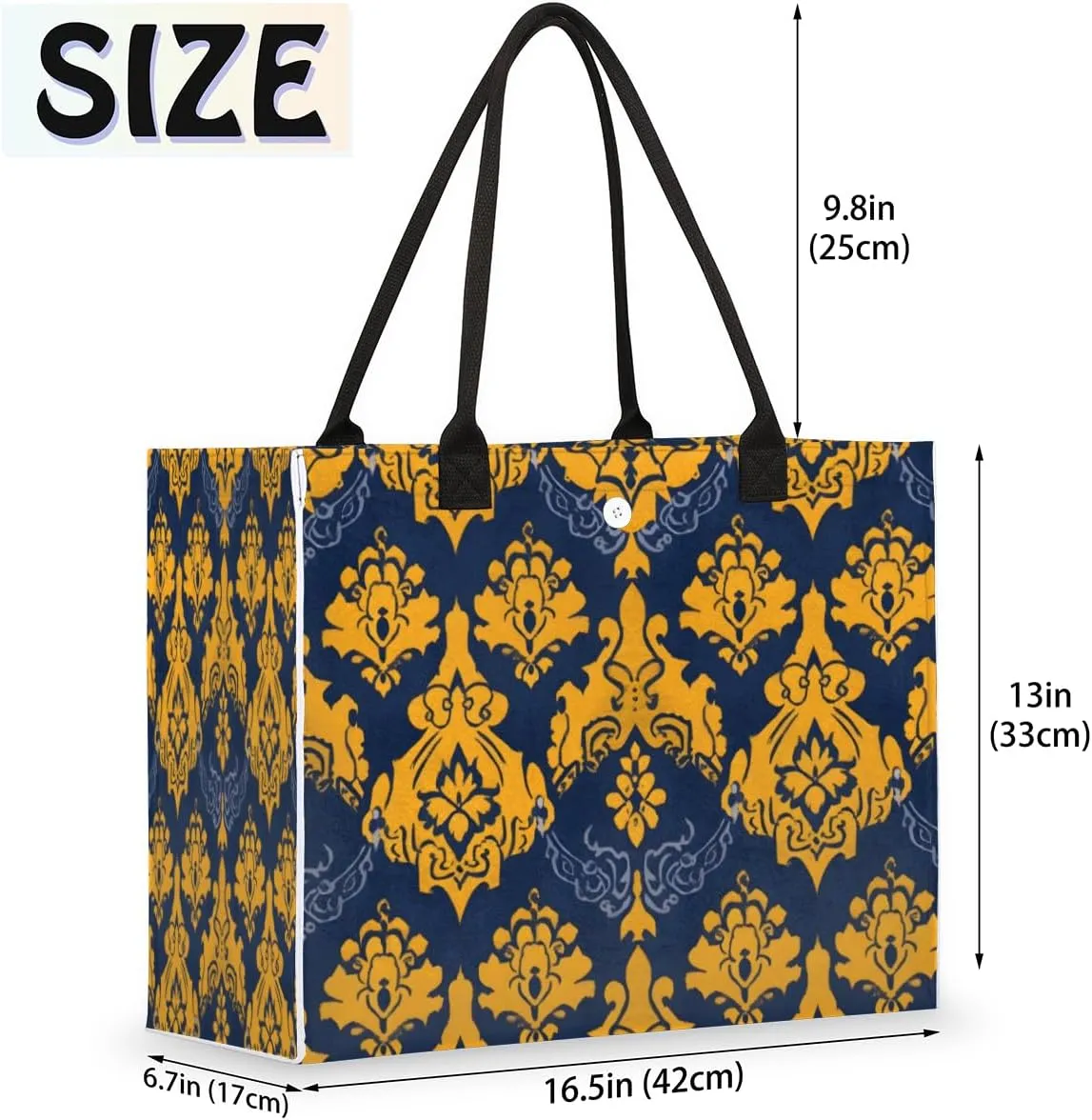 QsirBC Abstractions Theme Pattern Tote Bag for Women Shoulder Bags with Pockets Handbags Purses Large Totes