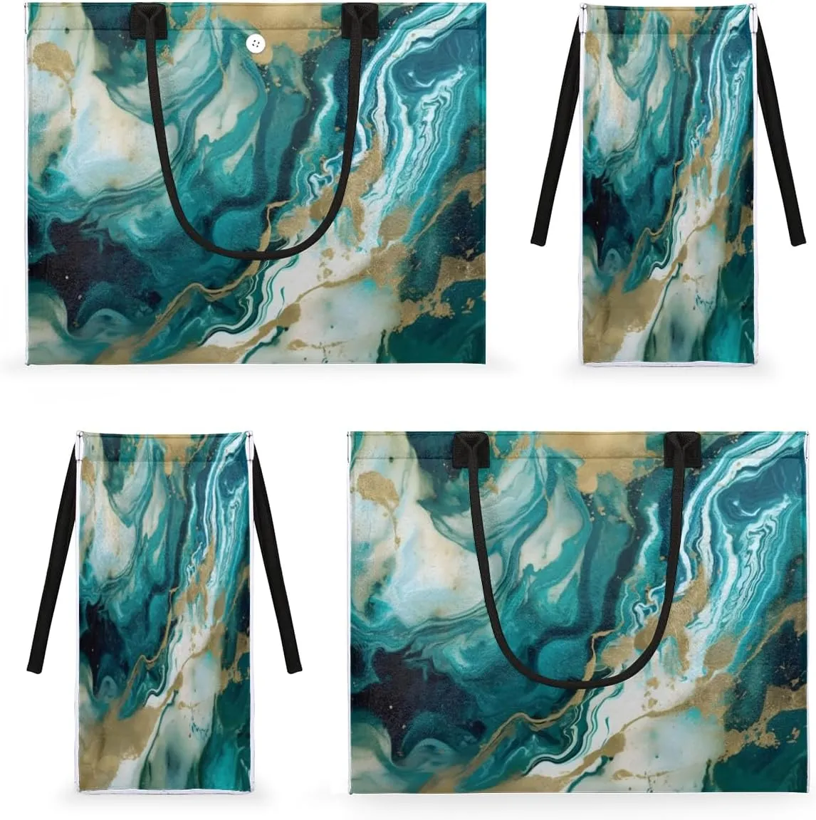 QsirBC Abstractions Tote Bag for Women Shoulder Bags with Pockets Handbags Purses Large Totes